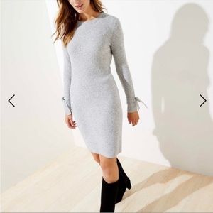 Loft Tie Cuff Sweater Dress